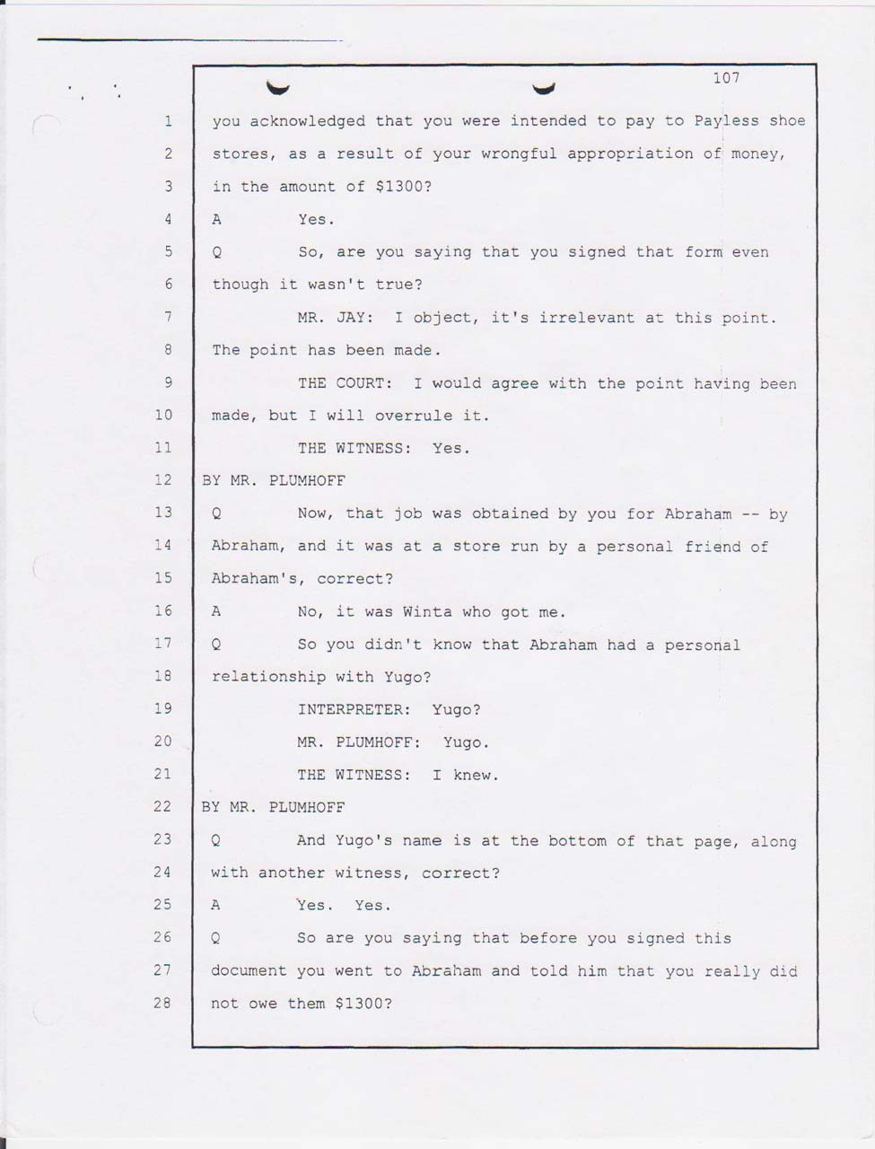 Angesom's court testimony Jan. 23, 2008
