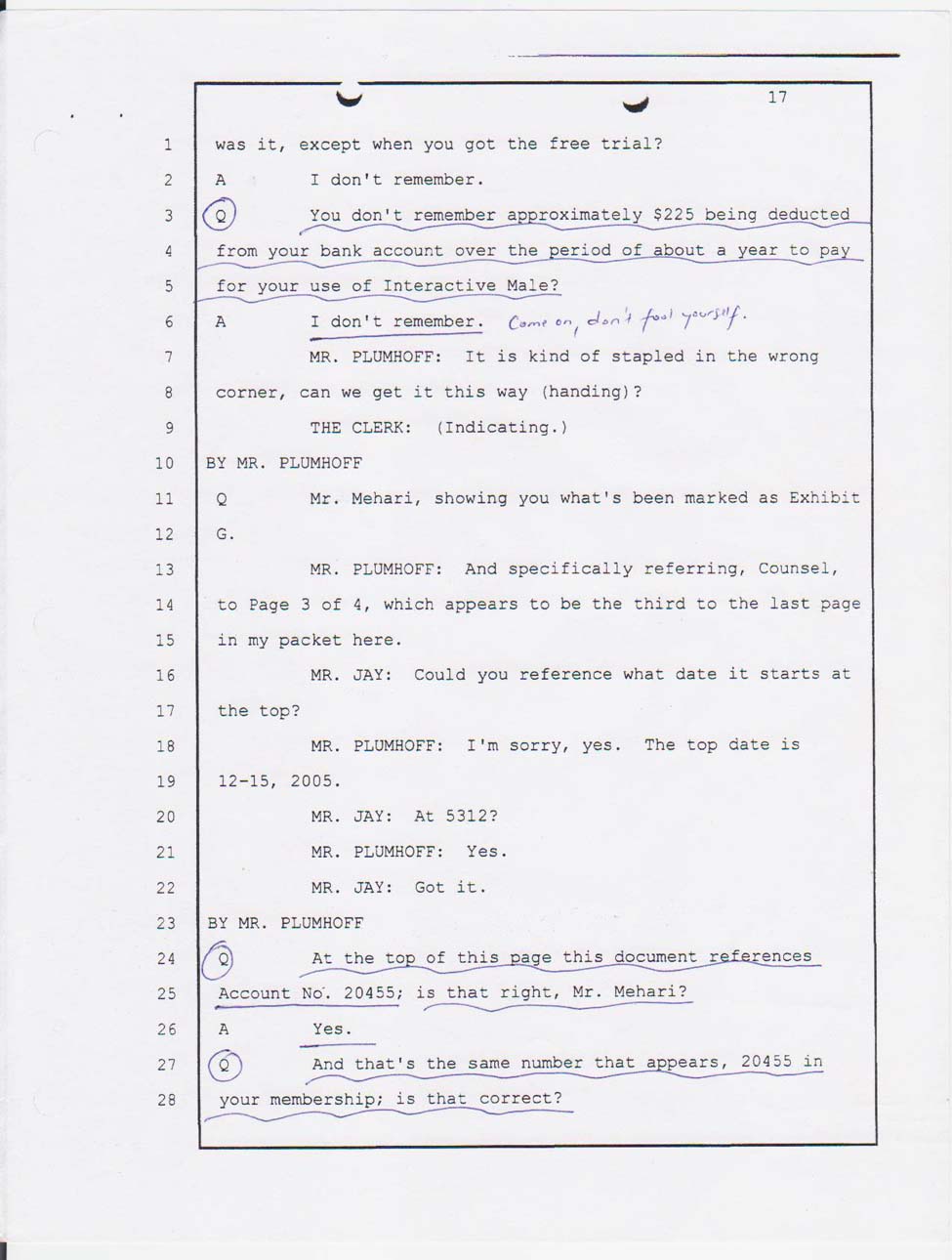 Angesom Mehari's court testimony January 24, 2008  