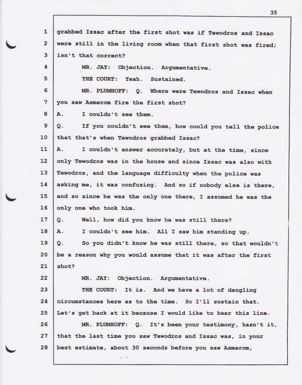Merhawi's court testimony Feb. 01, 2008
