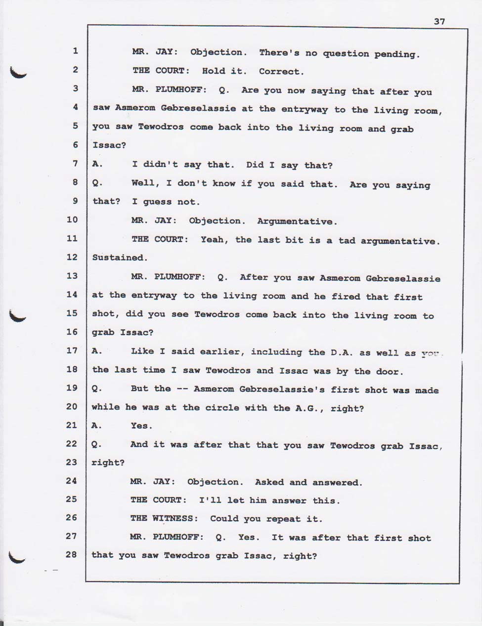 Merhawi's court testimony Feb. 01, 2008