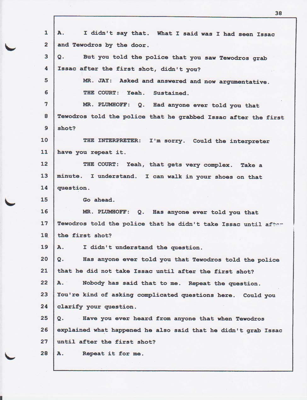 Merhawi's court testimony Feb. 01, 2008