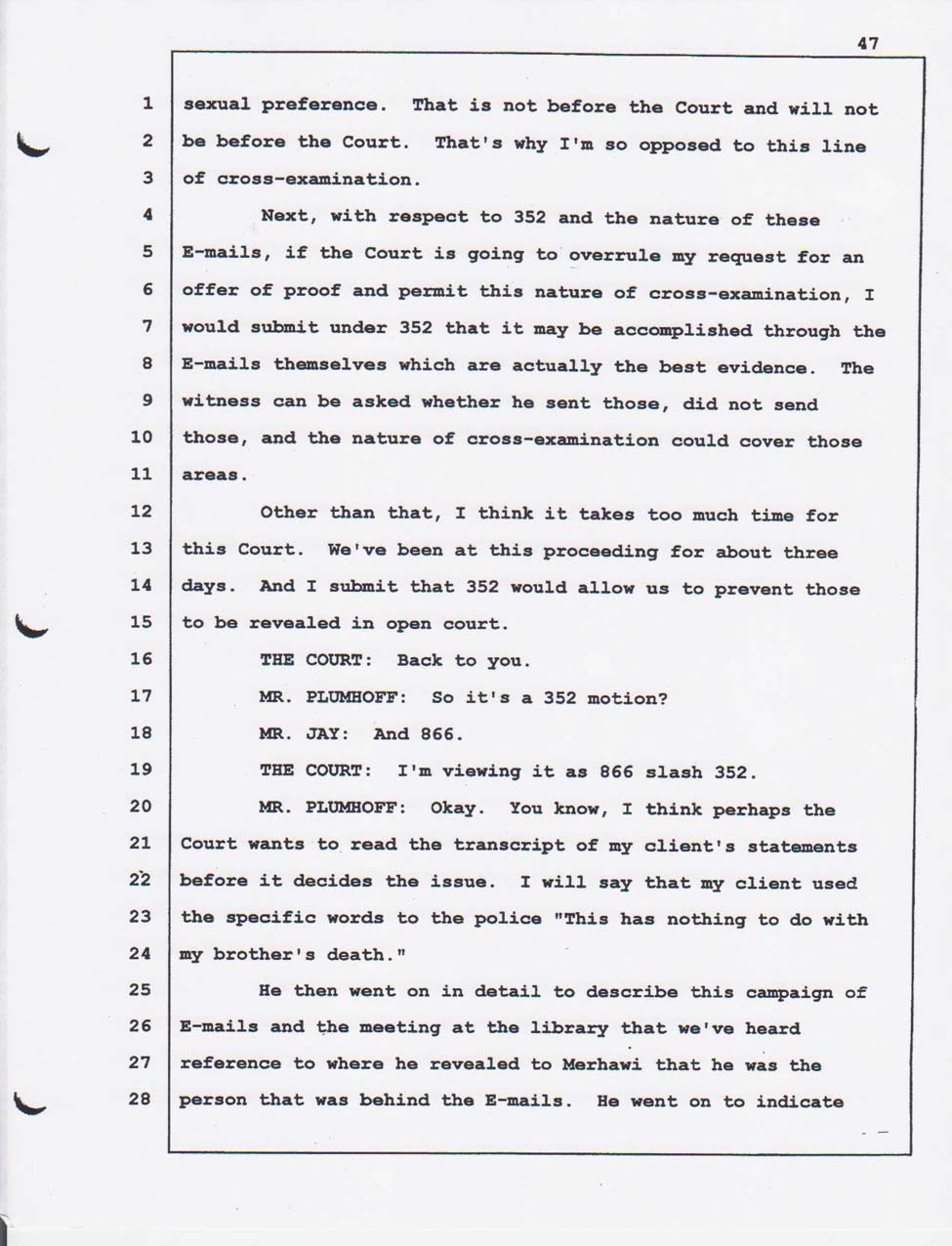 Merhawi's court testimony Feb. 01, 2008