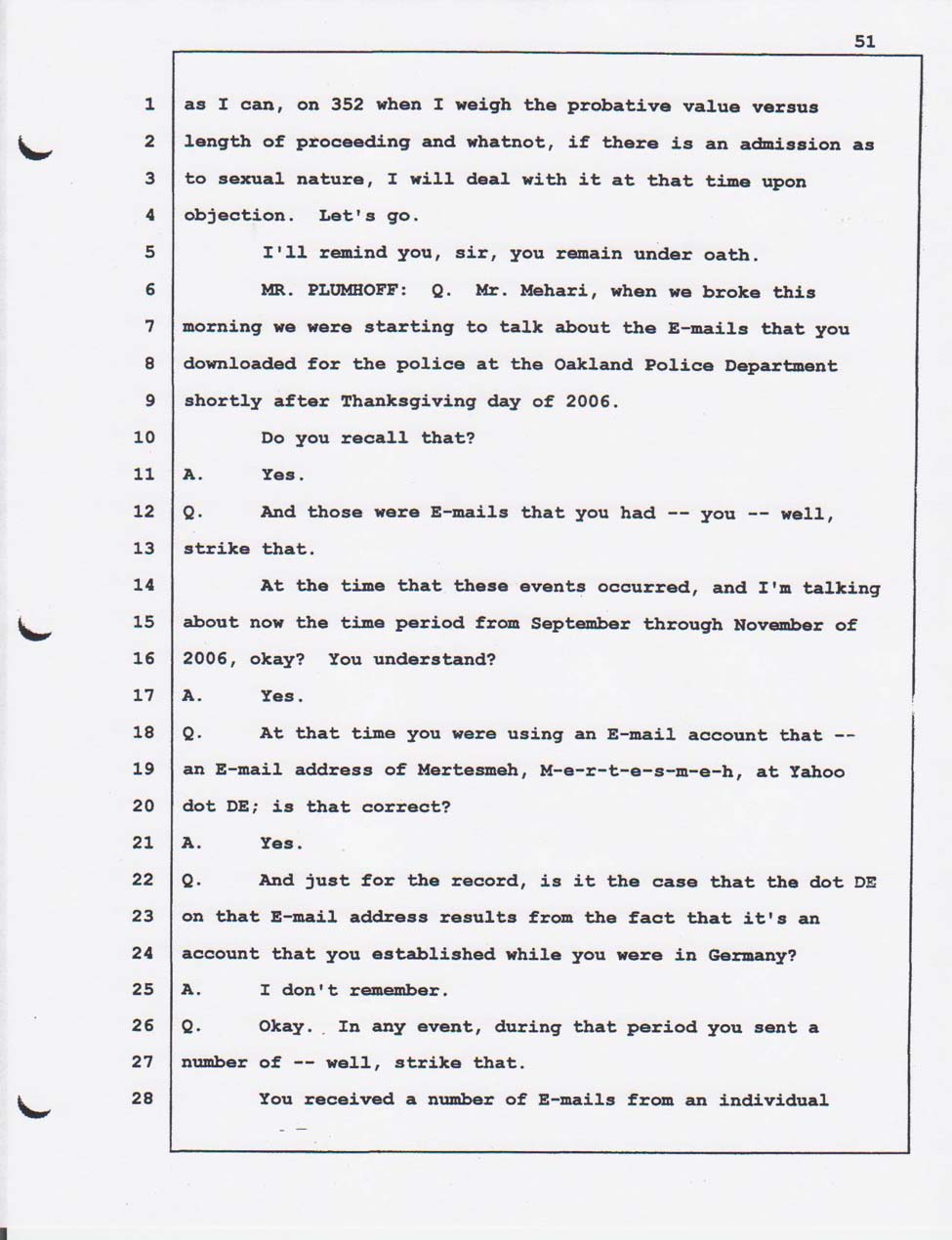 Merhawi's court testimony Feb. 01, 2008